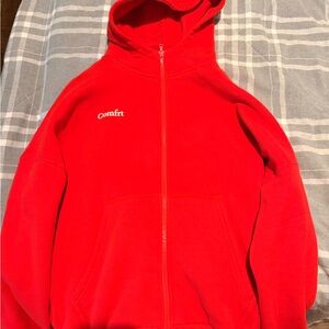 Comfrt Women's Red Hoodie Jacket